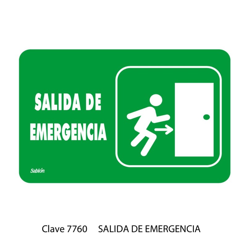 SEÑAL PLACA 35X24 CM RUTA DE EVAC.DERECH