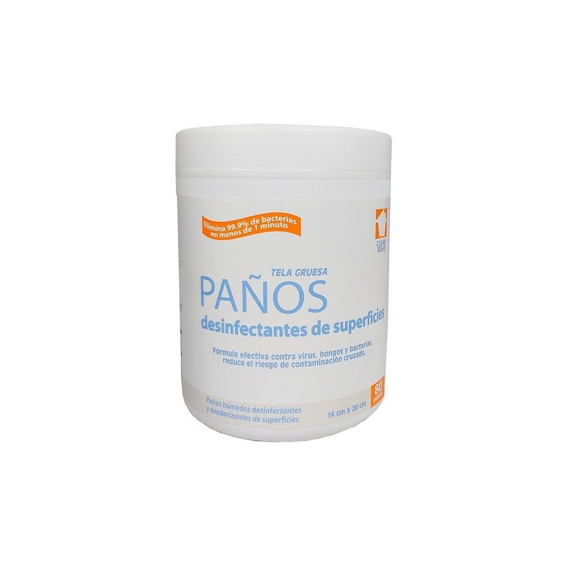 Paños antibacteriales 14x20 con 80 pz