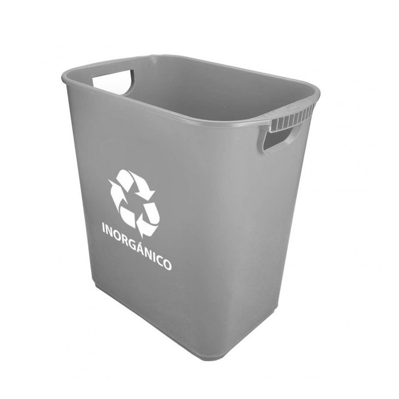 CESTO PARA BASURA JUMBO 26L GRIS INORGAN