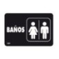 Señal placa 23X7.5 cm baños