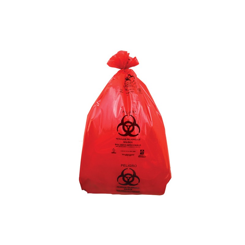 BOLSA DE POLIET.ROJO 60X60 RPBI C/100