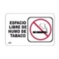 Señal placa 22.8X15.2 cm espacio libre de tabaco