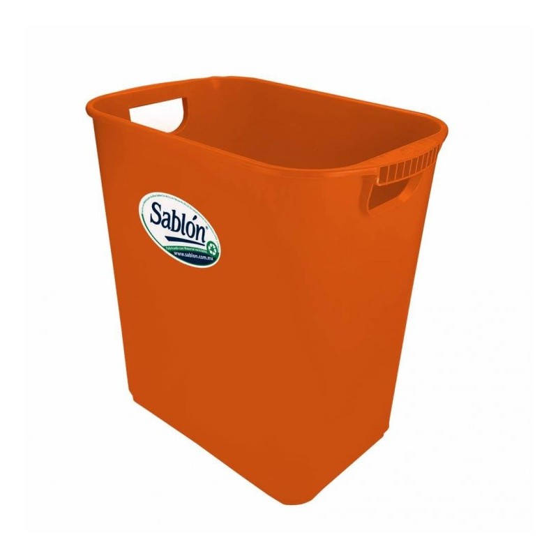 CESTO PARA BASURA JUMBO 26L NARANJA