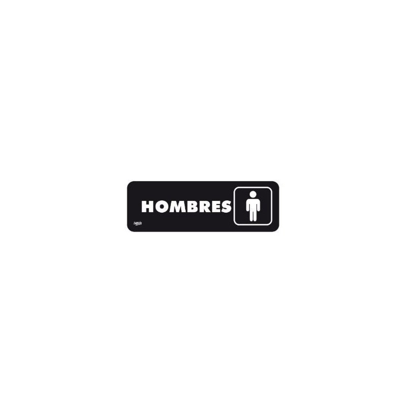 Señal placa 22.8x15.2 cm baños hombres