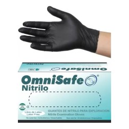 Guante de nitrilo no estéril negro - Omnisafe