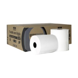Toalla en Rollo Blanca Caja C/6 Rollos de 180m H/S GREYMOON