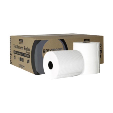 Toalla en Rollo Blanca Caja C/6 Rollos de 180m H/S GREYMOON