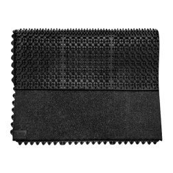 Tapete antifatiga negro sólido 90x90 - Euzko