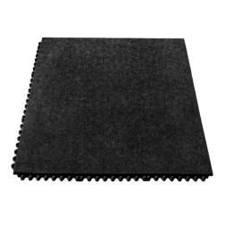 Tapete antifatiga negro sólido 90x90 - Euzko